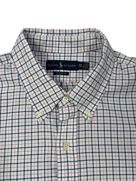Ralph Lauren Other - Ralph Lauren Classic Fit Button-Down Shirt Navy and Pink Plaid XXL Flesh Pony